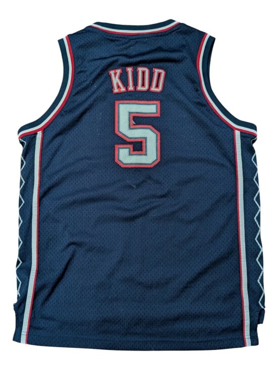 Jason Kidd #5 New Jersey Nets Reebok NBA Stitched Basketball Jersey Youth XL +2 - Picture 1 of 6